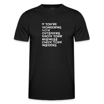 Hacker - T-shirt sport Homme - noir - Devant - AI Model Male 178 dark (178cm)