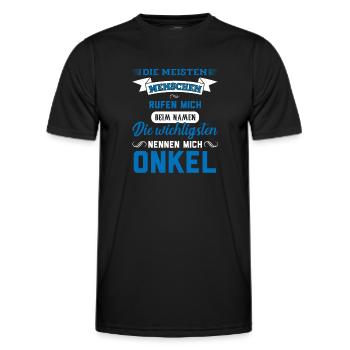 Onkel Familie Nichte Geschenk - Männer Funktions-T-Shirt - Schwarz - Vorne - AI Model Male 178 dark (178cm)