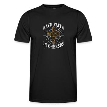Gâteau au fromage Cheesecake Cadeau alimentaire - T-shirt sport Homme - noir - Devant - AI Model Male 178 dark (178cm)