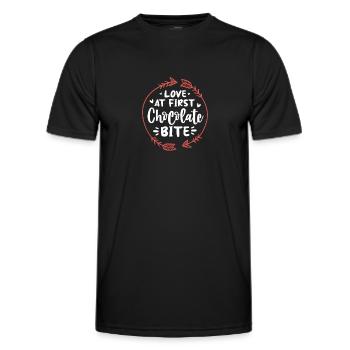 Schokolade Schoko Essen Kakao Geschenk - Männer Funktions-T-Shirt - Schwarz - Vorne - AI Model Male 178 dark (178cm)