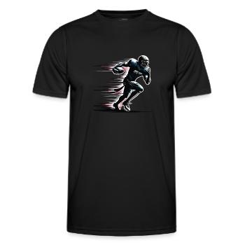 Footballeur, quarterback de football américain - T-shirt sport Homme - noir - Devant - AI Model Male 178 dark (178cm)