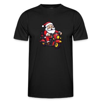 Weihnachtsmann Santa Fahrzeug - Männer Funktions-T-Shirt - Schwarz - Vorne - AI Model Male 178 dark (178cm)