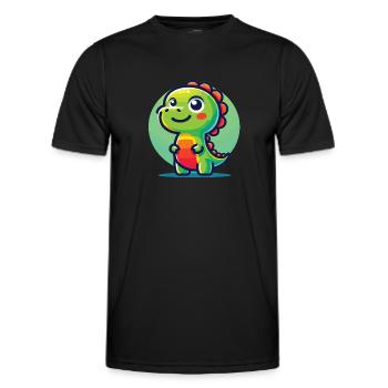 Dinosaur Baby Dino Kids Dinosaur Kids - Men's Functional T-Shirt - black - Front - AI Model Male 178 dark (178cm)