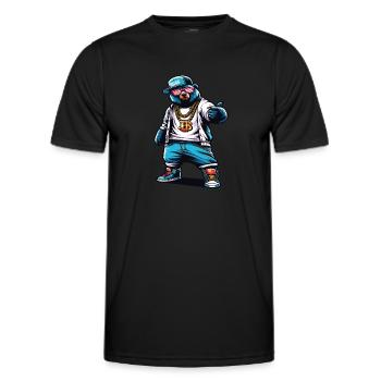 Bär Bären Bärenkopf Bär Braunbär Bären - Männer Funktions-T-Shirt - Schwarz - Vorne - AI Model Male 178 dark (178cm)