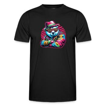 Bär Bären Bärenkopf Bär Braunbär Bären - Männer Funktions-T-Shirt - Schwarz - Vorne - AI Model Male 178 dark (178cm)