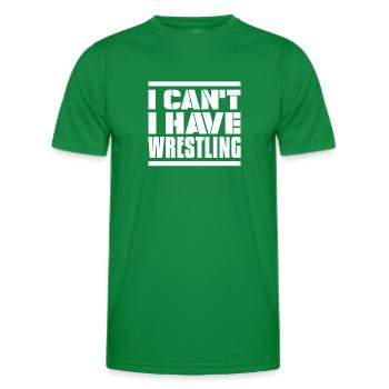 Wrestling Wrestler Fight Wrestling Ringer Gift - Men's Functional T-Shirt - kelly green - Front - AI Model Male 178 dark (178cm)