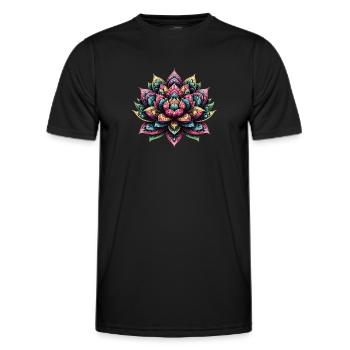 Lotus Flower - Men's Functional T-Shirt - black - Front - AI Model Male 178 dark (178cm)