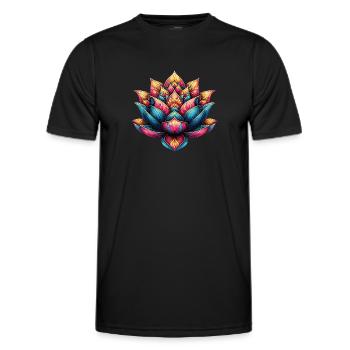 Lotus Flower - Men's Functional T-Shirt - black - Front - AI Model Male 178 dark (178cm)