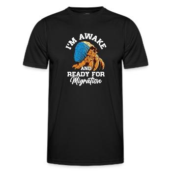 Fruits de mer, Fruits de mer, Moules, Bernard-l’ermite - T-shirt sport Homme - noir - Devant - AI Model Male 178 dark (178cm)