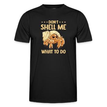 Fruits de mer, Fruits de mer, Moules, Bernard-l’ermite - T-shirt sport Homme - noir - Devant - AI Model Male 178 dark (178cm)