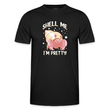 Fruits de mer, Fruits de mer, Moules, Bernard-l’ermite - T-shirt sport Homme - noir - Devant - AI Model Male 178 dark (178cm)
