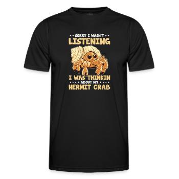 Fruits de mer, Fruits de mer, Moules, Bernard-l’ermite - T-shirt sport Homme - noir - Devant - AI Model Male 178 dark (178cm)