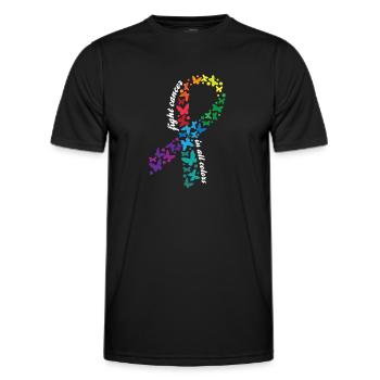 Fight Cancer In All Colors Cancer Awareness Month - Männer Funktions-T-Shirt - Schwarz - Vorne - AI Model Male 178 dark (178cm)