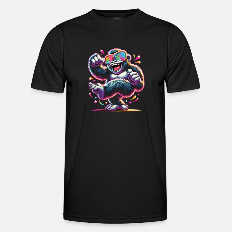 Gorilla with sunglasses - Men's Functional T-Shirt - black