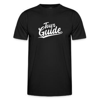 Retro Swoosh Job - Guide touristique - T-shirt sport Homme - noir - Devant - AI Model Male 178 dark (178cm)