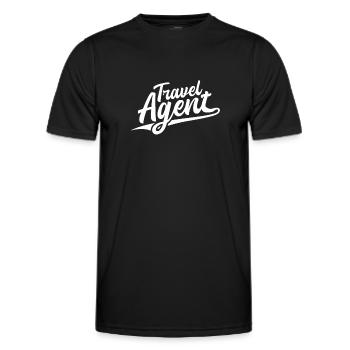 Emploi Swoosh rétro - Agent de voyage - T-shirt sport Homme - noir - Devant - AI Model Male 178 dark (178cm)