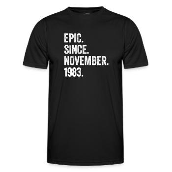 40 Years Epic Since November 1983 40th Birthday - Men's Functional T-Shirt - black - Front - AI Model Male 178 dark (178cm)