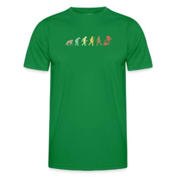 Swim Retro Swimming Evolution Funny swimmer - T-shirt sport Homme - vert - Devant - AI Model Male 178 dark (178cm)