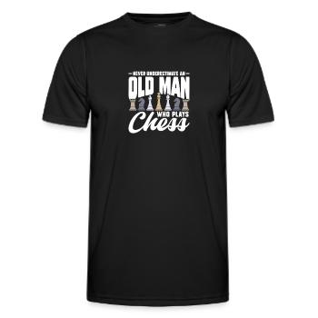 Chess Chessboard Checkmate Chess Player - Men's Functional T-Shirt - black - Front - AI Model Male 178 dark (178cm)