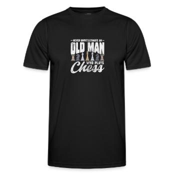 Schach - Männer Funktions-T-Shirt - Schwarz - Vorne - AI Model Male 178 dark (178cm)