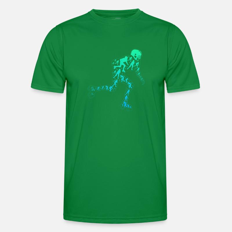 Roller Skating Silhouette Roller Skater Männer Funktions-T-Shirt