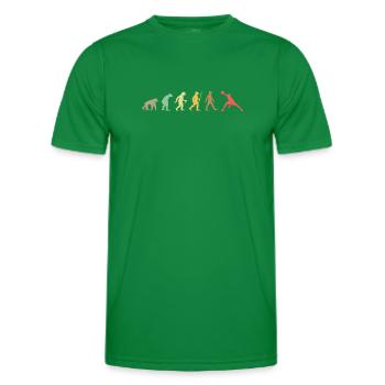Golf Retro Golfer Evolution Lustiges Golfen - Männer Funktions-T-Shirt - Kelly Green - Vorne - AI Model Male 178 dark (178cm)