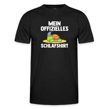 Schlafshirt Schildkröte Schlafanzug Geschenk - Männer Funktions-T-Shirt - Schwarz - Vorne - AI Model Male 178 dark (178cm)