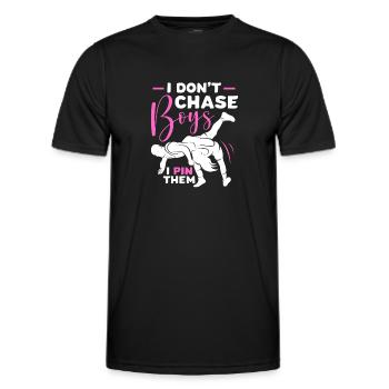Wrestling Wrestler Fight Wrestling Ringer Gift - Men's Functional T-Shirt - black - Front - AI Model Male 178 dark (178cm)