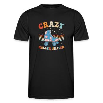 Roller Skating Roller Skater - Crazy Roller Skater - Männer Funktions-T-Shirt - Schwarz - Vorne - AI Model Male 178 dark (178cm)