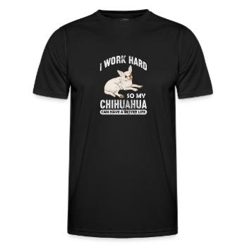 Chihuahua - Männer Funktions-T-Shirt - Schwarz - Vorne - AI Model Male 178 dark (178cm)
