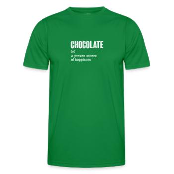 Chocolate - Men's Functional T-Shirt - kelly green - Front - AI Model Male 178 dark (178cm)