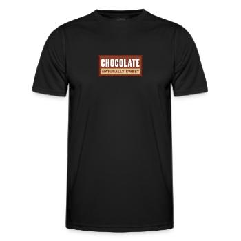 Schokolade Schoko Essen Kakao Geschenk - Männer Funktions-T-Shirt - Schwarz - Vorne - AI Model Male 178 dark (178cm)