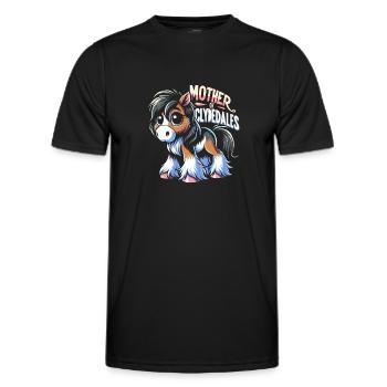 Draught Horse Lovers Giant Horse Breed Clydesdale - Men's Functional T-Shirt - black - Front - AI Model Male 178 dark (178cm)