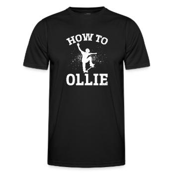 Skateboarding How To Ollie - Skateboard Skateboard - Männer Funktions-T-Shirt - Schwarz - Vorne - AI Model Male 178 dark (178cm)