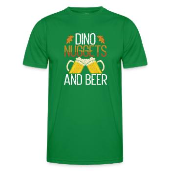 Croquettes de dinosaures et bière - T-shirt sport Homme - vert - Devant - AI Model Male 178 dark (178cm)