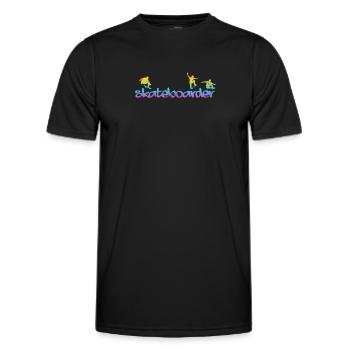 Skateboarder Silhouette Skateboarder Skateboard - T-shirt sport Homme - noir - Devant - AI Model Male 178 dark (178cm)