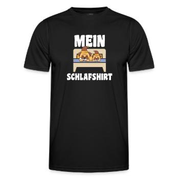 Schlafanzug Mops Pyjama Geschenk - Männer Funktions-T-Shirt - Schwarz - Vorne - AI Model Male 178 dark (178cm)