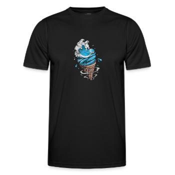 Eiscreme - Männer Funktions-T-Shirt - Schwarz - Vorne - AI Model Male 178 dark (178cm)