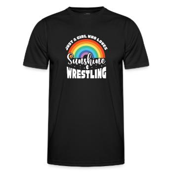 Wrestling Wrestler Fight Wrestling Ringer Gift - Men's Functional T-Shirt - black - Front - AI Model Male 178 dark (178cm)