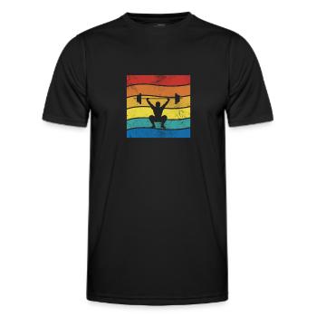 Bodybuilder - Männer Funktions-T-Shirt - Schwarz - Vorne - AI Model Male 178 dark (178cm)