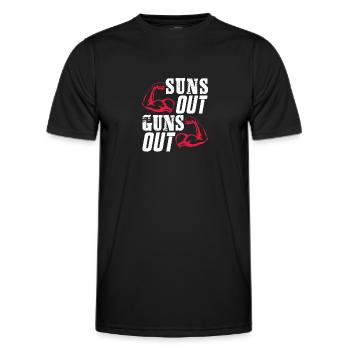 Bodybuilder Body Building Fitness Gym Geschenk - Männer Funktions-T-Shirt - Schwarz - Vorne - AI Model Male 178 dark (178cm)