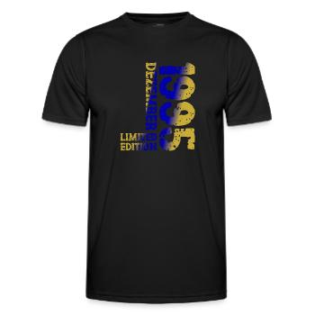 1995 Dezember Limited Edition 28. Geburtstag Deko - Männer Funktions-T-Shirt - Schwarz - Vorne - AI Model Male 178 dark (178cm)
