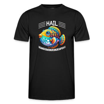 Baliste de récif Humuhumunukunukuapua’a - T-shirt sport Homme - noir - Devant - AI Model Male 178 dark (178cm)