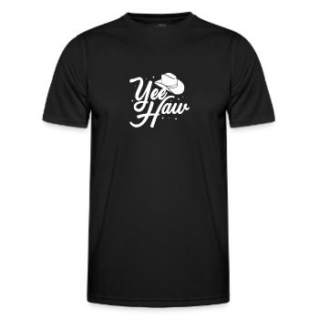 Cowboy Cowboy Boots Western Gift - Men's Functional T-Shirt - black - Front - AI Model Male 178 dark (178cm)