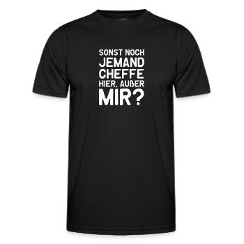 Sonst Noch Jemand Chef Hier Macho Patriarch - Männer Funktions-T-Shirt - Schwarz - Vorne - AI Model Male 178 dark (178cm)