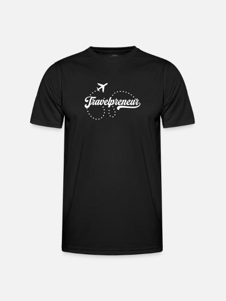 Travel Preneur Travel Agency - Men's Functional T-Shirt - black