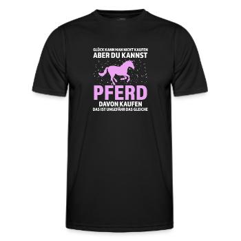 Pferd Reiten Pferdesport Geschenk - Männer Funktions-T-Shirt - Schwarz - Vorne - AI Model Male 178 dark (178cm)