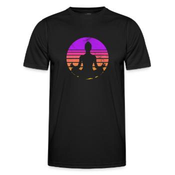 Méditation - T-shirt sport Homme - noir - Devant - AI Model Male 178 dark (178cm)
