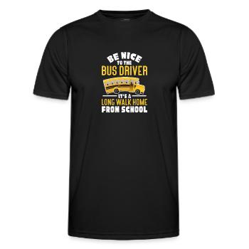 Chauffeur de bus Chauffeur de bus Bus Schuhlbus cadeau - T-shirt sport Homme - noir - Devant - AI Model Male 178 dark (178cm)