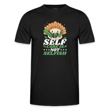 Prendre soin de soi n’est pas égoïste 6 - T-shirt sport Homme - noir - Devant - AI Model Male 178 dark (178cm)